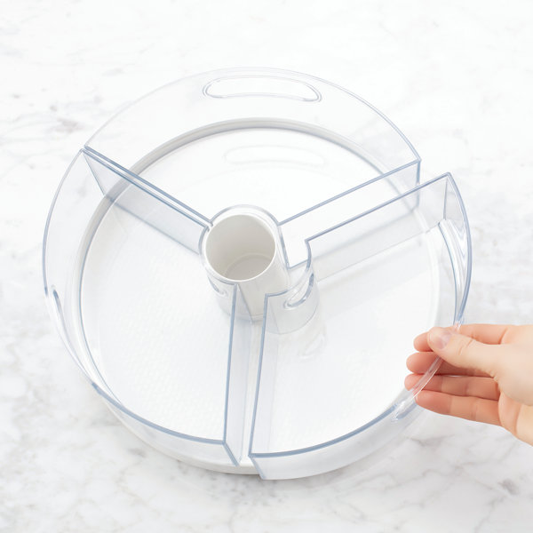 YouCopia® Crazy Susan® Divided Turntable with 3 Removable Bins, Lazy